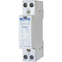 HS 20-02 230V/50HZ - Installation contactor 230VAC 0 NO/ 2 NC HS 20-02 230V/50HZ