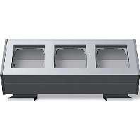 119326 - Surface mounted housing 3-gang aluminium 119326