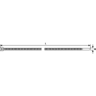 Standaard kabelbinders, vertanding aan de binnenkant (l x b) 210 mm x 4.6 mm T80R-N66-BU-C1 Kleur: B