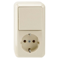 MEG3495-8744 - Combination switch/wall socket outlet MEG3495-8744