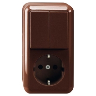 MEG3498-8717 - Combination switch/wall socket outlet MEG3498-8717