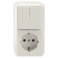 MEG3498-8719 - Combination switch/wall socket outlet MEG3498-8719