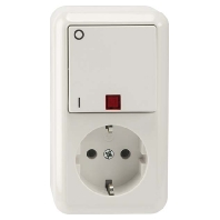 MEG3499-8719 - Combination switch/wall socket outlet MEG3499-8719