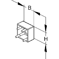 LED 16.016 - End cap for installation duct 16x16mm LED 16.016