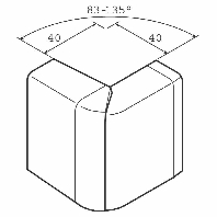 SL 200553D3 Ahorn - Outer elbow for baseboard wireway SL 200553D3 Ahorn