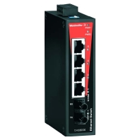 Netwerk switch, unmanaged, Fast Ethernet, Aantal poorten: 4 x RJ45, 1 * ST Multi-mode, IP-30, -10 ° 