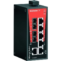 Netwerk switch, unmanaged, Fast Ethernet, Aantal poorten: 6x RJ45, 2 * SC Multi-mode, IP-30, -40 ° C