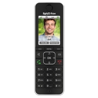 AVM FRITZ!FON C6 Black Edition Draadloze VoIP-telefoon Antwoordapparaat, Babyfoon, Handsfree, PIN-co