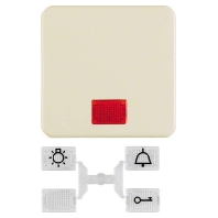 1553 - Cover plate for switch/push button white 1553