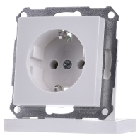 265054 Socket outlet protective contact white 265054