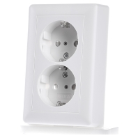 078327 Schuko Double Socket Pure White Matt With Child Protection huismerk kopen in de aanbieding 078327 Schuko Double Socket Pure White Matt With Child Protection huismerk kopen in de aanbieding