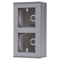 136226 - Surface mounted housing 2-gang aluminium 136226