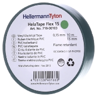 HellermannTyton HelaTape Flex 15 PVC isolatietape HelaTape Flex (l x b) 10 m x 15 mm Groen PVC Inhou