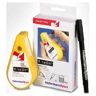 RiteOn-startpakket en gevulde dispenser Etiketten per vel: 150 SPRO200-1401-WH Wit HellermannTyton I