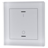 BE-GTL1TW.B1 EIB, KNX, Glass Push Button II Lite 1-fold, RGBW, switch, with temperature sensor, Whit
