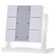 BE-TA55P6.01 - EIB/KNX Push Button 6-fold Plus, White matt finish - BE-TA55P6.01