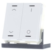 BE-TAL6302.C1 EIB, KNX, Push Button Lite 63 2-fold, RGBW, blinds and switch, Studio white glossy fin