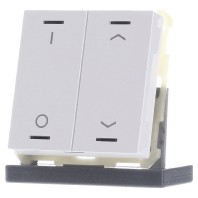 BE-TAL6302.D1 EIB, KNX, Push Button Lite 63 2-fold, RGBW, switch and blinds, Studio white glossy fin