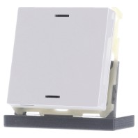 BE-TAL63T1.01 - EIB, KNX, Push Button Lite 63 1-fold, RGBW, neutral, with temperature sensor, Studio white glossy finish, BE-TAL63T1.01