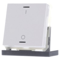 BE-TAL63T1.B1 - EIB, KNX, Push Button Lite 63 1-fold, RGBW, switch, with temperature sensor, Studio white glossy finish, BE-TAL63T1.B1