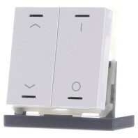 BE-TAL63T2.C1 - EIB, KNX, Push Button Lite 63 2-fold, RGBW, blinds and switch, with temperature sensor, Studio white glossy finish, BE-TAL63T2.C1