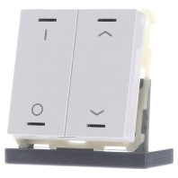 BE-TAL63T2.D1 - EIB, KNX, Push Button Lite 63 2-fold, RGBW, switch and blinds, with temperature sensor, Studio white glossy finish, BE-TAL63T2.D1