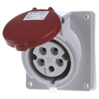 3473 - CEE-Panel socket 16A 5p 6h 3473