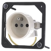 B 6671 ES SI WE - Socket outlet (receptacle) earthing pin B 6671 ES SI WE