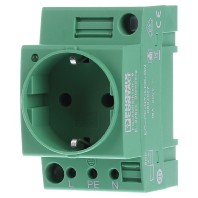 EO-CF/UT/LED/GN - Socket outlet for distribution board EO-CF/UT/LED/GN