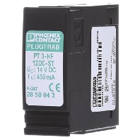 Phoenix Contact 2858043 PT 3-HF-12DC-ST overspanningsbeveiligingsstekker
