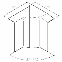 Electro Plint binnenhoek verstelbaar Sucupira 80mm