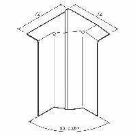 Electro Plint binnenhoek verstelbaar Zwart 115mm