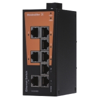 Netwerk switch, unmanaged, Fast Ethernet, Aantal poorten: 8x RJ45, IP 30, -10 ° C. .. +60 ° C