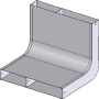 Vertical bend for underfloor duct 190mm UKK190282