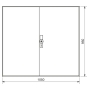 Empty meter cabinet IP54 950x1050mm ZB24W