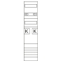 Meter panel 2 kWh-meters 0 rows ZH3EL22