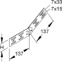 Length- and angle joint for cable tray RGV 60