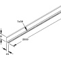 Separation profile for cable tray 3000mm RW 60