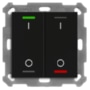 KNX Push Button Lite 55 2 gang, RGBW, switch, with temperature sensor, Black matt BE-TAL55T206.B1