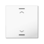 Wippe fr KNX Taster Light 55 1-fach, Reinwei glnzend, Jalousie BE-TAL55W102.A1