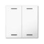 Wippe fr KNX Taster Light 55 2-fach, Reinwei glnzend, Neutral BE-TAL55W202.01