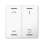 Rocker for the KNX Push Button Light 55 2 gang, white glossy finish, blinds and switch BE-TAL55W202.C1