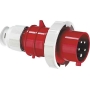 CEE plug 16A 5p 6h 400 V (50+60 Hz) red 21239