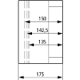 Einzelgehuse m.metr.-Vorprgungen CI43E-150