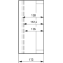 Einzelgehuse m.metr.-Vorprgungen CI44E-150