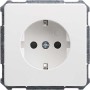 UP socket pure white with child protection, 205204