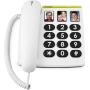 Analogue telephone with cord white doroPhoneEasy331phws
