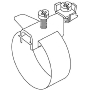 Erdungs-Bandschelle mit Anschluklemme 37/4