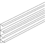 Baseboard wireway base 69x17,5mm SK70