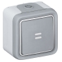 Push button 1 make contact (NO) grey 69724